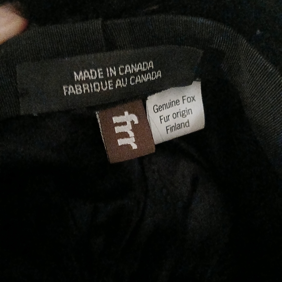 Russian Style Black Fox Fur Hat - Picture 3 of 3